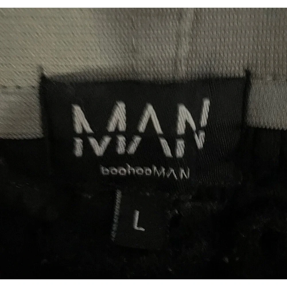 Boohoo Man Official Tapered‎ Sweatpants Black Tracksuit Trousers Large